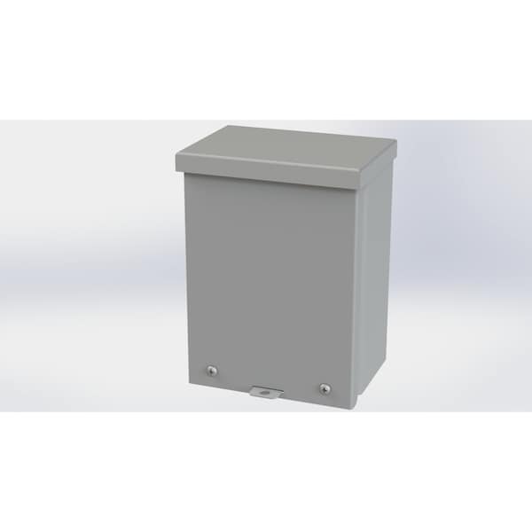 Screws Electrical Enclosures, 8 in H, 4 in D, 6 in W, NEMA 3R, Galvanized Steel